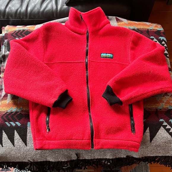 Cabela's Jackets & Blazers - Vintage Wmns Cabela's Red Full Zip Fleece Jacket - sz M